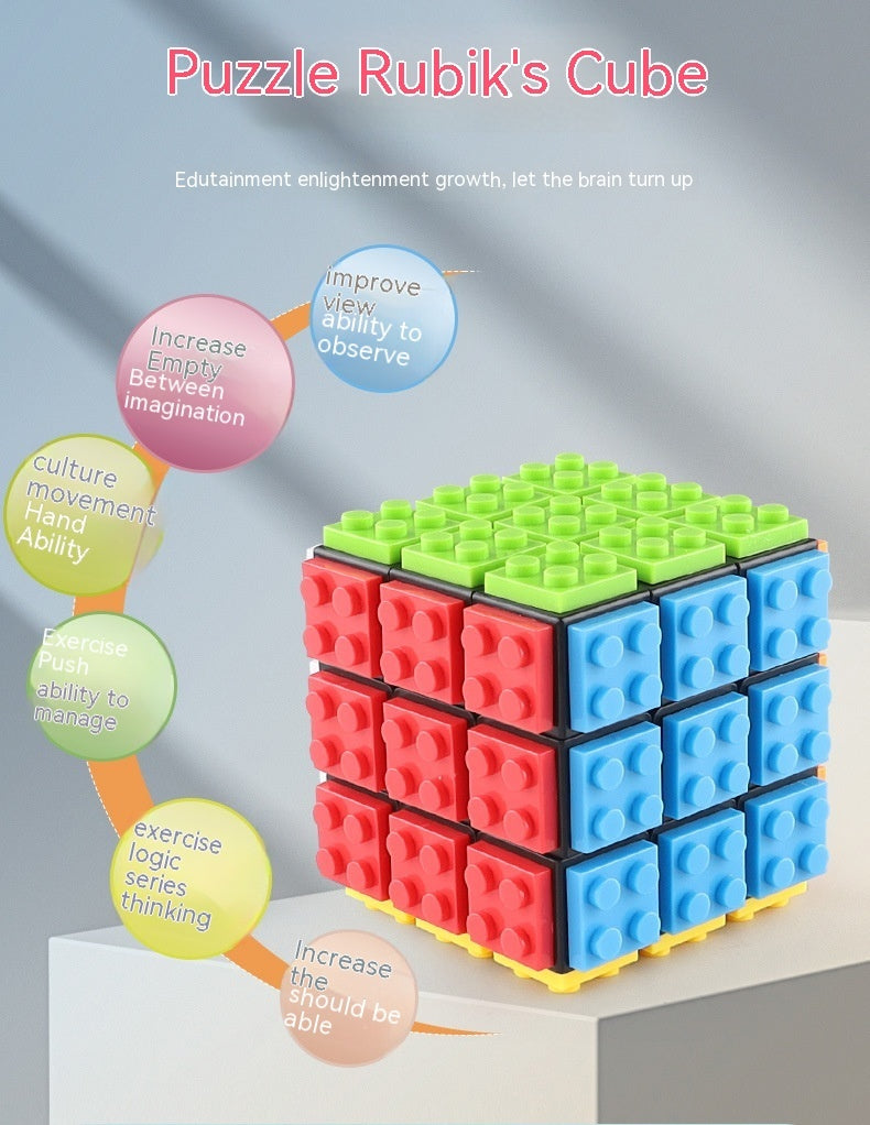 Cube d'éducation précoce Rubik's Cube décompression et décompression jouets de construction